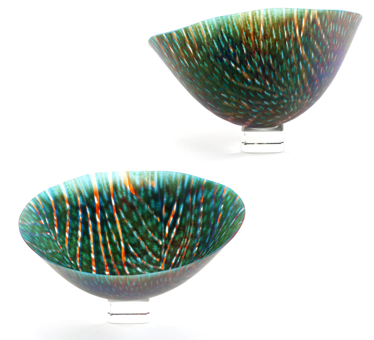 Peacock plantation. 20.5 cm x 12.5 cm x 9.5 cm. Available at Renc'Art (Quebec City) 